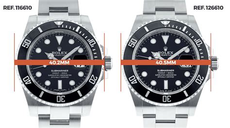 rolex submariner bezel size